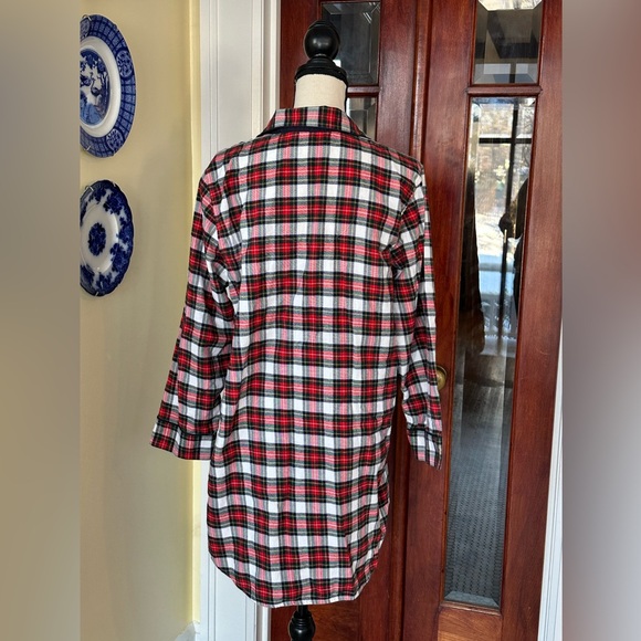 Lauren Ralph Lauren | Plaid Cotton Flannel Sleep Shirt, Size XL - Picture 2 of 8